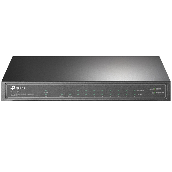 Switch Gigabit de 10 Puertos con 8 Puertos PoE+ y 1 Puerto SFP TP-Link TL-SG1210P — TL-SG1210P